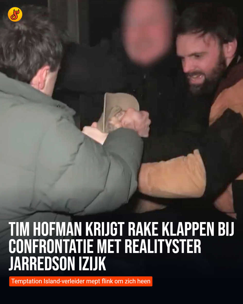 Tim Hofman krijgt rake klappen bij confrontatie met realityster Jarredson Izijk