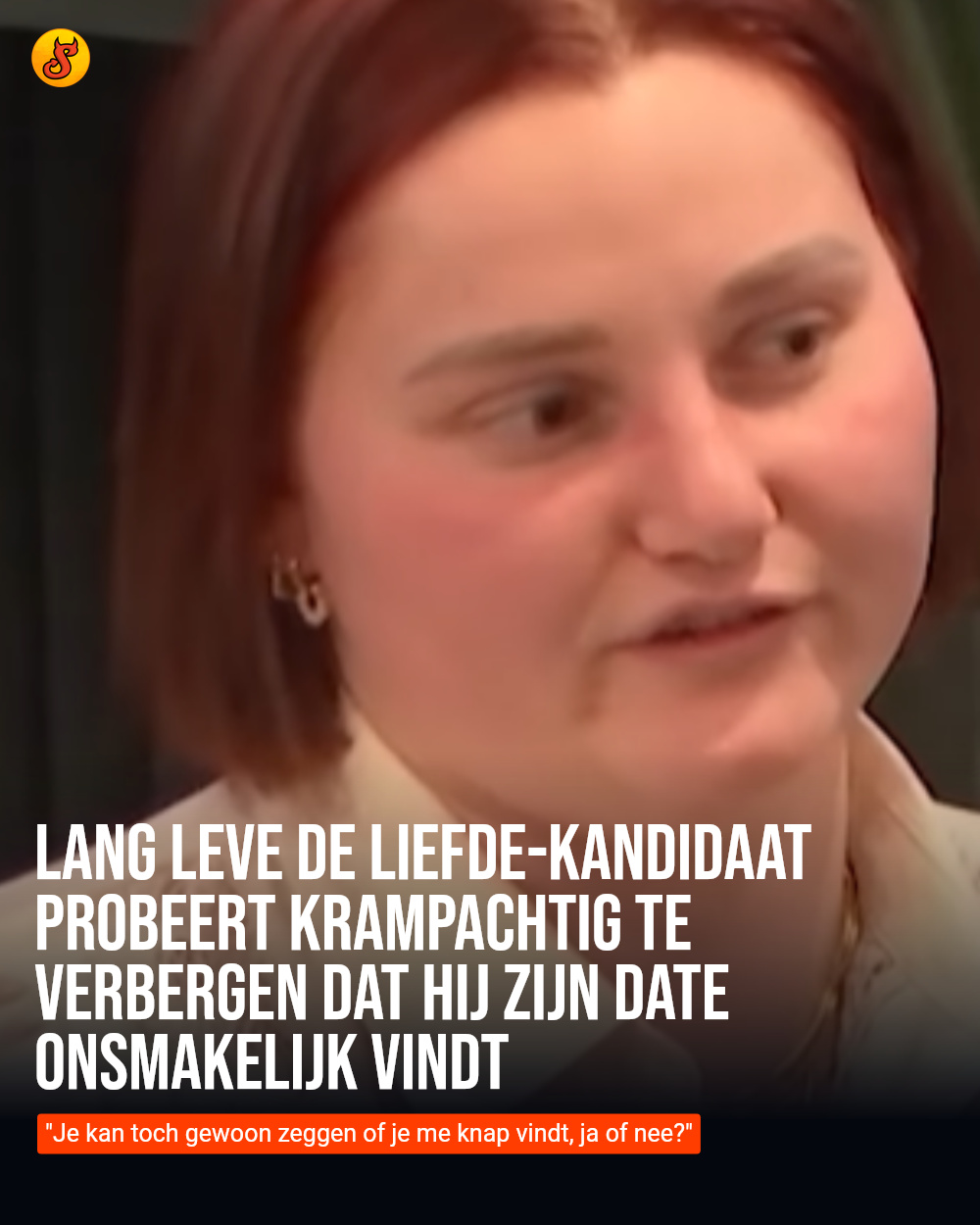 Lang Leve de Liefde-kandidaat probeert krampachtig te verbergen dat hij zijn date onsmakelijk vindt