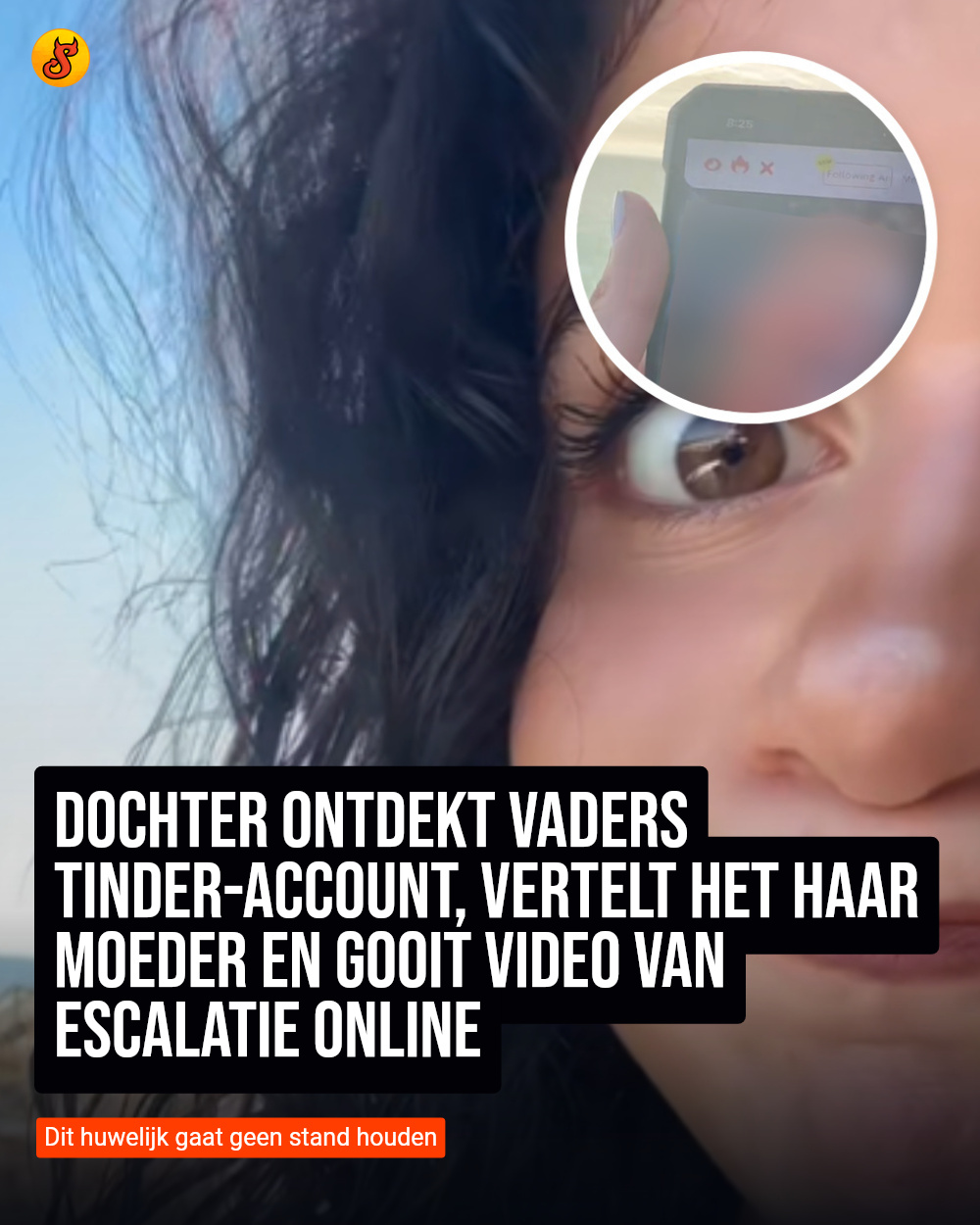 Dochter ontdekt vaders Tinder-account, vertelt het haar moeder en gooit video van escalatie online