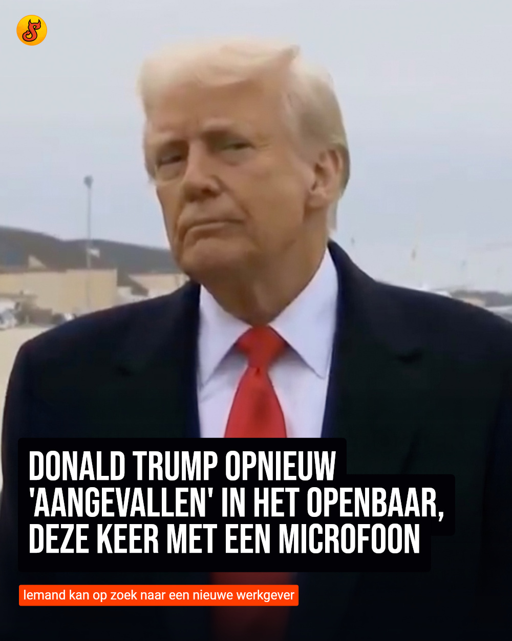 Donald Trump opnieuw 'aangevallen' in het openbaar, deze keer met een microfoon
