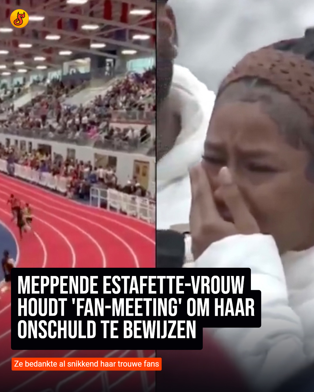 Meppende estafette-vrouw houdt 'fan-meeting' om haar onschuld te bewijzen