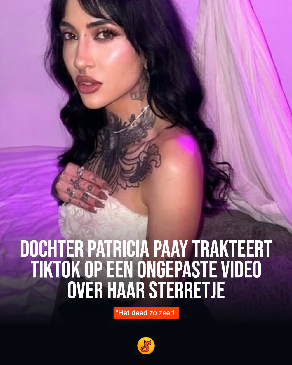 Dochter Patricia Paay trakteert TikTok op een ongepaste video over haar sterretje