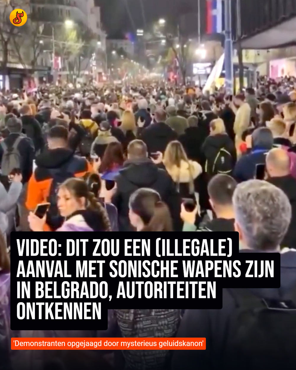 VIDEO: Dit zou een (illegale) aanval met sonische wapens zijn in Belgrado, autoriteiten ontkennen