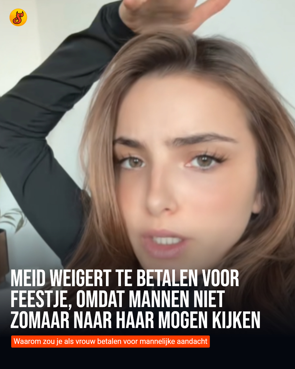 Meid weigert te betalen voor feestje, omdat mannen niet zomaar naar haar mogen kijken