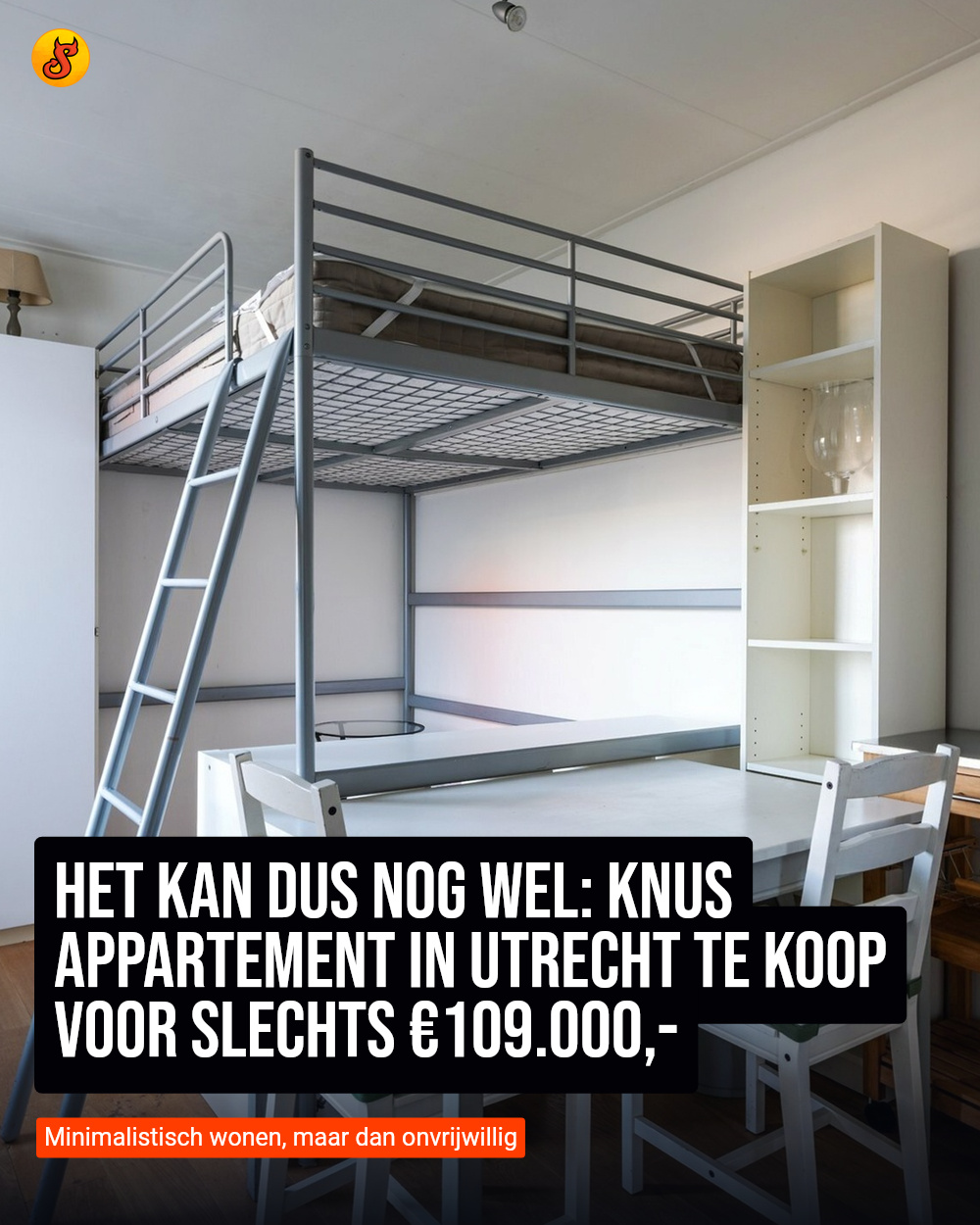 Het kan dus nog wel: Knus appartement in Utrecht te koop voor slechts €109.000,-