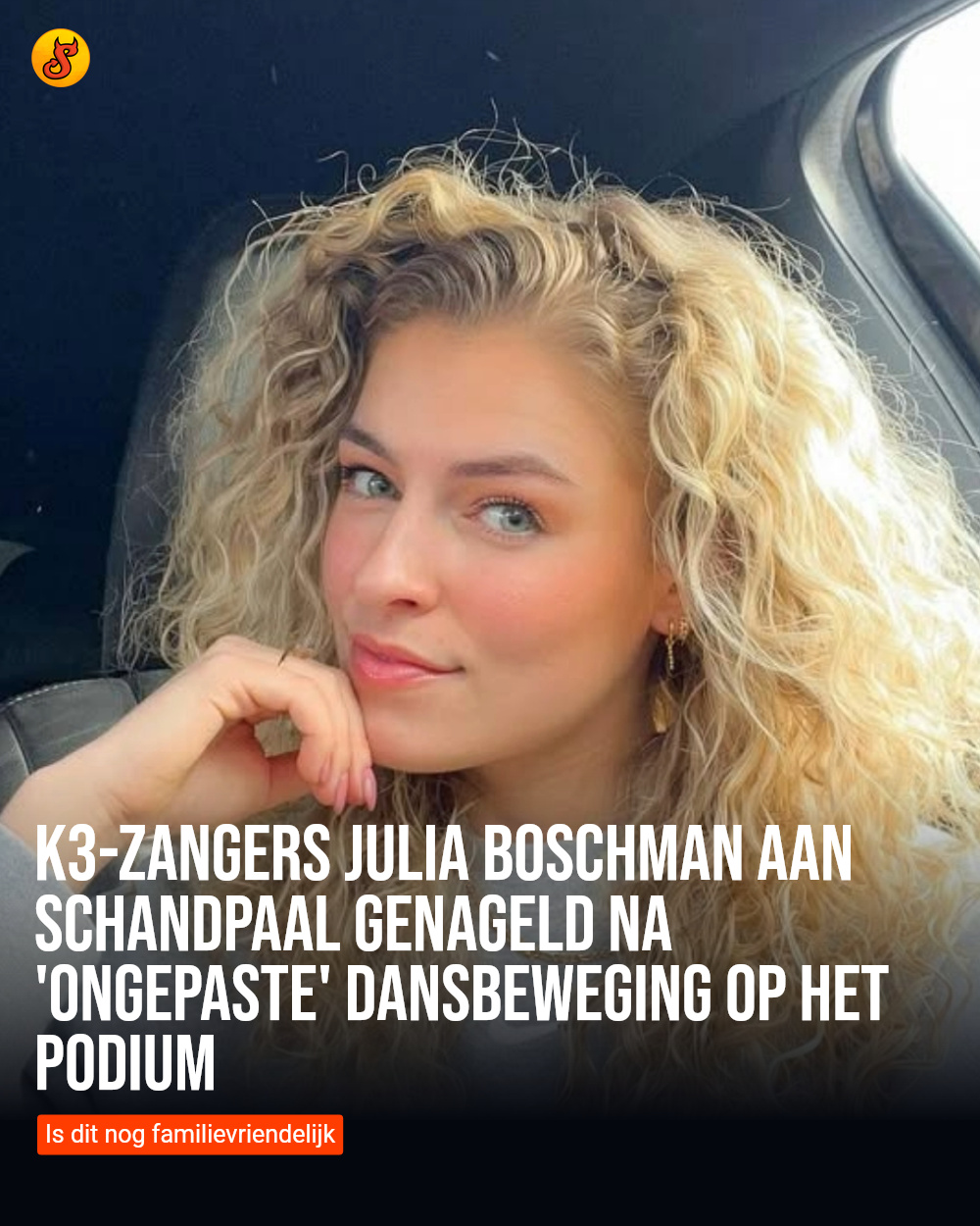 K3-zangers Julia Boschman aan schandpaal genageld na 'ongepaste' dansbeweging op het podium