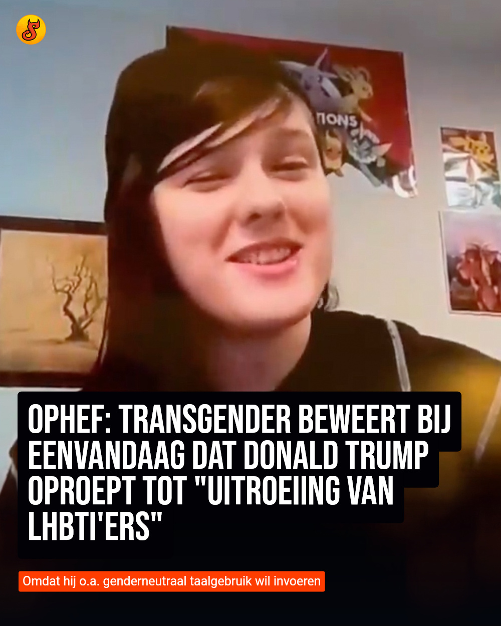 Ophef: Transgender beweert bij EenVandaag dat Donald Trump oproept tot "uitroeiing van LHBTI'ers"
