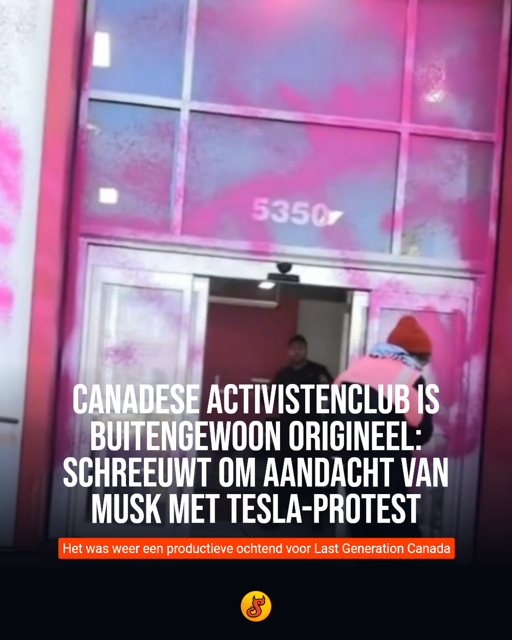 Canadese activistenclub is buitengewoon origineel: Schreeuwt om aandacht van Musk met Tesla-protest