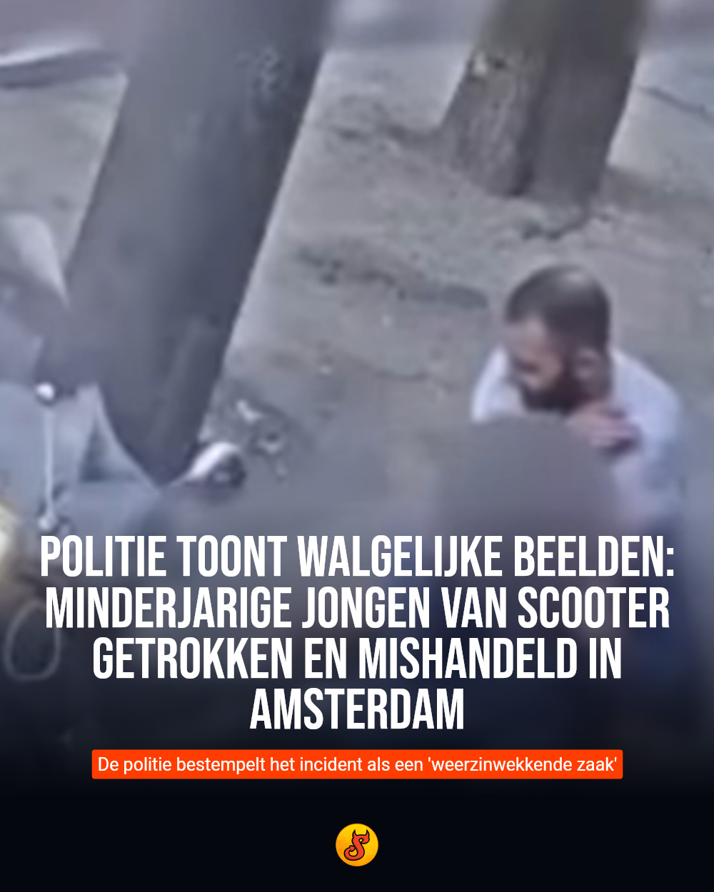 Politie toont walgelijke beelden: Minderjarige jongen van scooter getrokken en mishandeld in Amsterdam