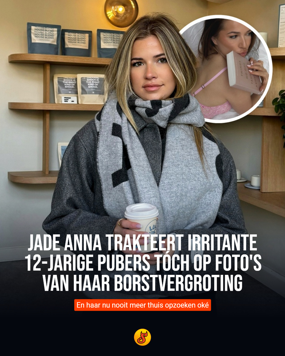 Jade Anna trakteert irritante 12-jarige pubers tóch op foto's van haar borstvergroting