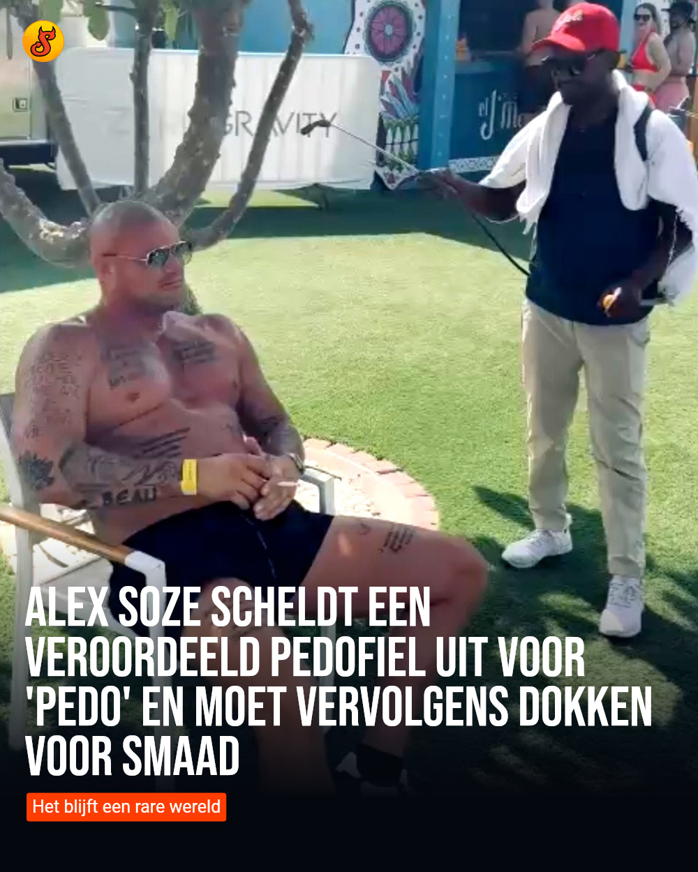 Alex Soze scheldt een veroordeeld pedofiel uit voor 'pedo' en moet vervolgens dokken voor smaad