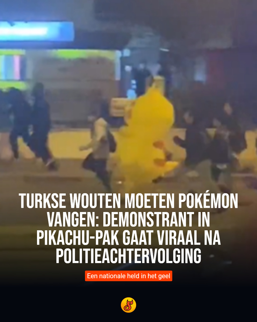 Turkse wouten moeten Pokémon vangen: demonstrant in Pikachu-pak gaat viraal na politieachtervolging