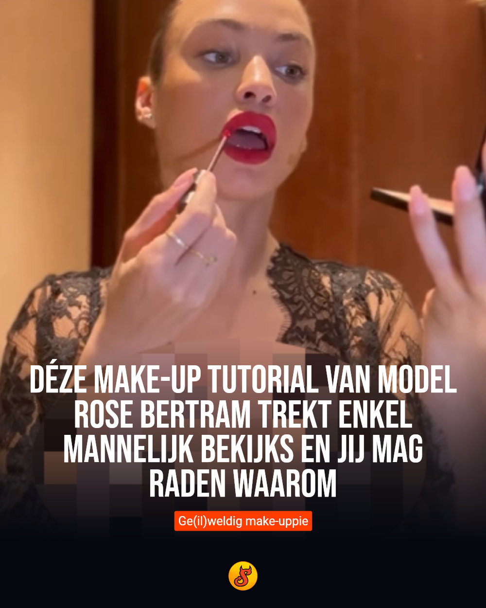 Déze make-up tutorial van model Rose Bertram trekt enkel mannelijk bekijks en jij mag raden waarom