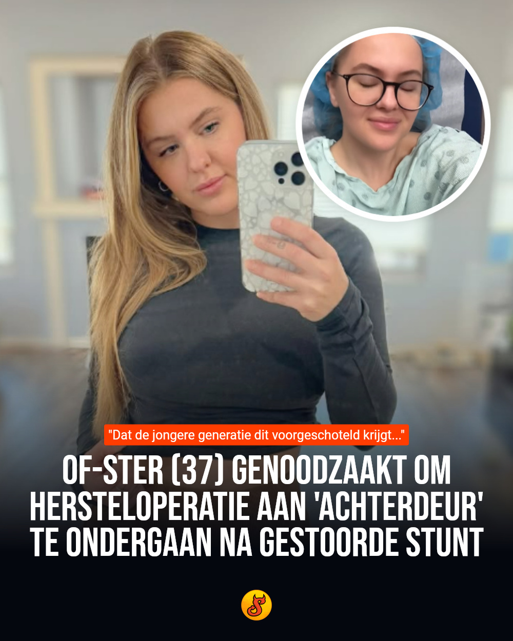 OF-ster (37) genoodzaakt om hersteloperatie aan 'achterdeur' te ondergaan na gestoorde stunt