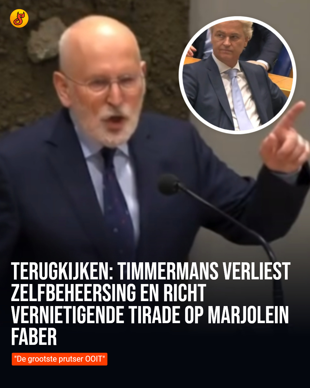 Terugkijken: Timmermans verliest zelfbeheersing en richt vernietigende tirade op Marjolein Faber