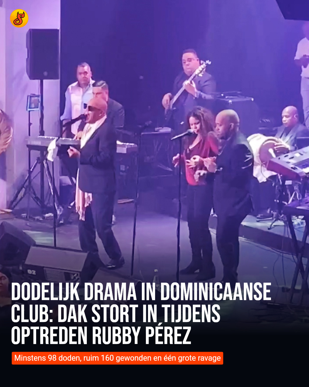 Dodelijk drama in Dominicaanse club: Dak stort in tijdens optreden Rubby Pérez
