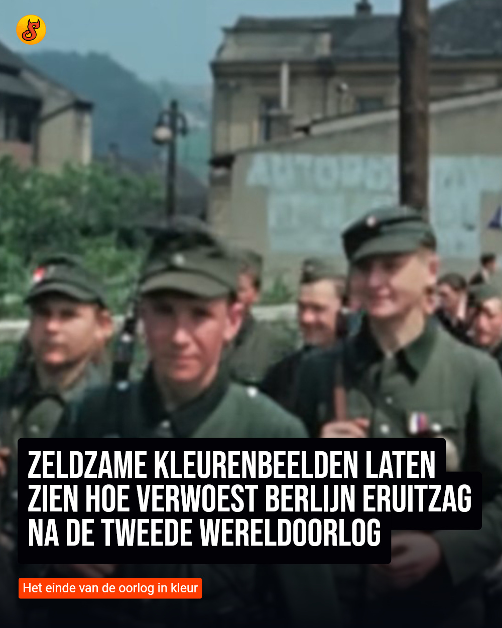 Zeldzame kleurenbeelden laten zien hoe verwoest Berlijn eruitzag na de Tweede Wereldoorlog