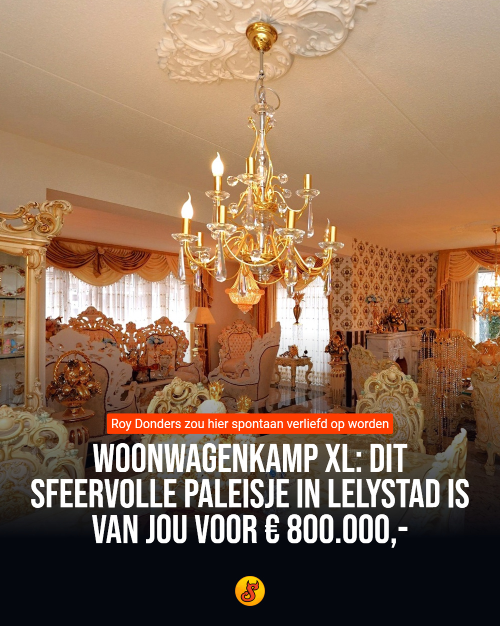 Woonwagenkamp XL: Dit sfeervolle paleisje in Lelystad is van jou voor € 800.000,-
