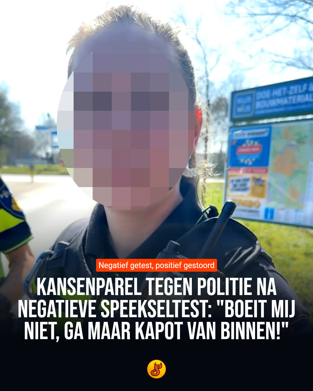 Kansenparel tegen politie na negatieve speekseltest: "Boeit mij niet, ga maar kapot van binnen!"