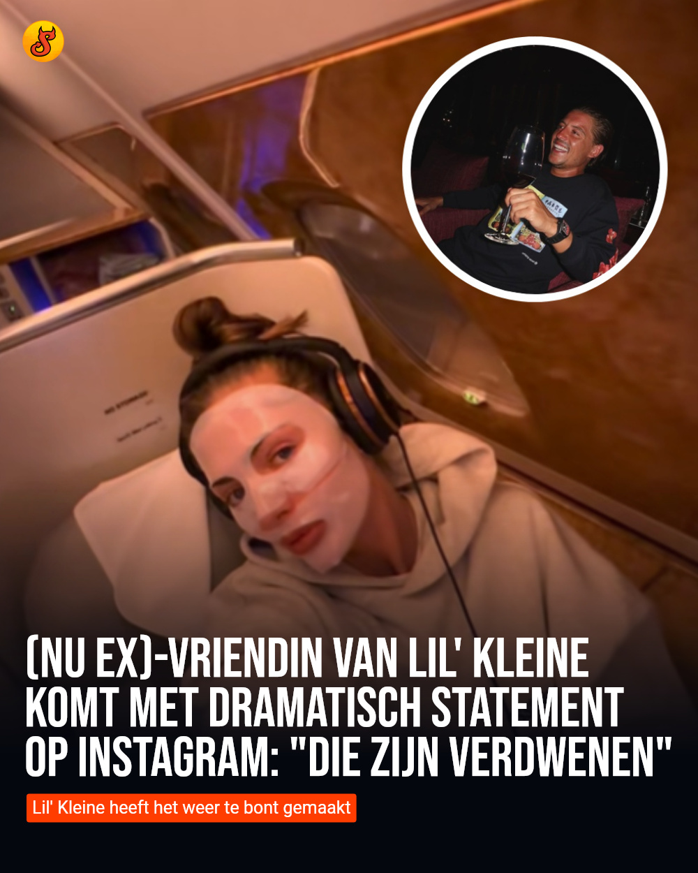 (Nu ex)-vriendin van Lil' Kleine komt met dramatisch statement op Instagram: "Die zijn verdwenen"