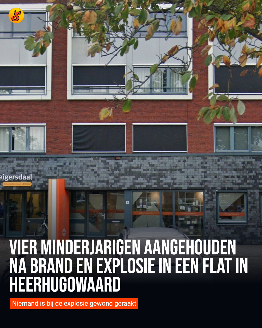 Vier minderjarigen aangehouden na brand en explosie in een flat in Heerhugowaard