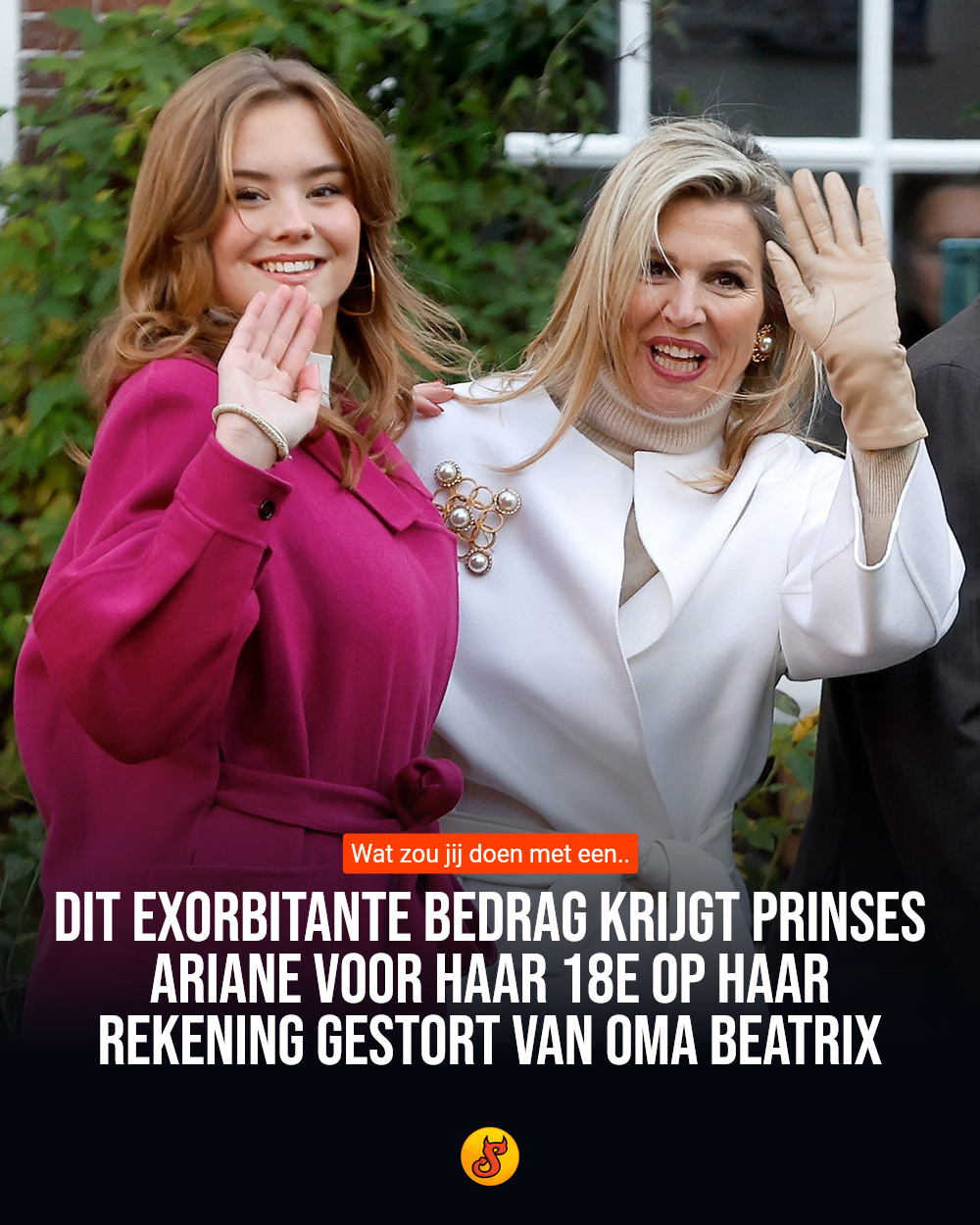 Dit exorbitante bedrag krijgt prinses Ariane voor haar 18e op haar rekening gestort van oma Beatrix