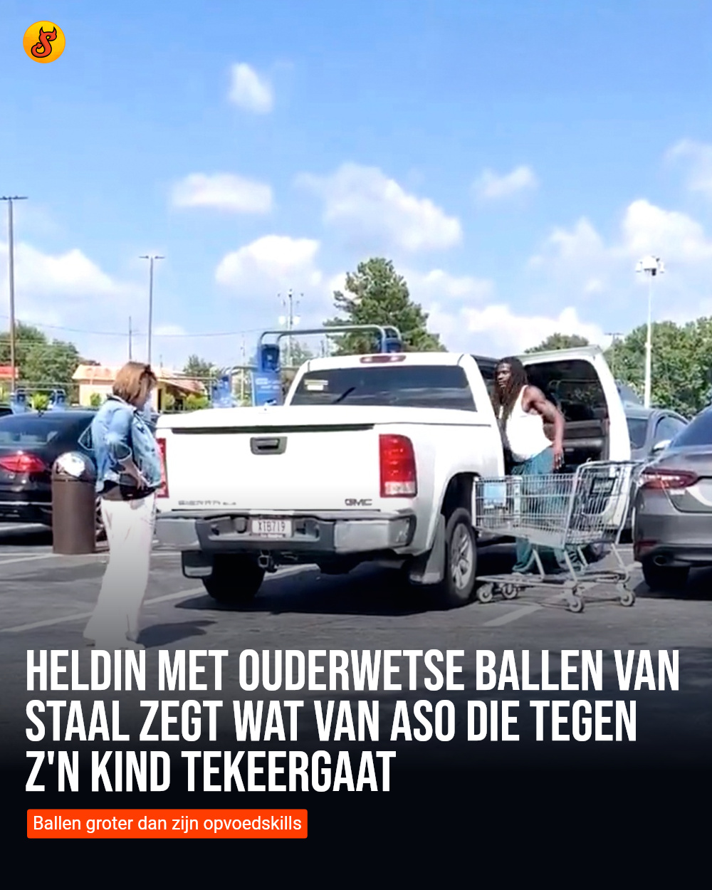 Heldin met ouderwetse ballen van staal zegt wat van aso die tegen z'n kind tekeergaat