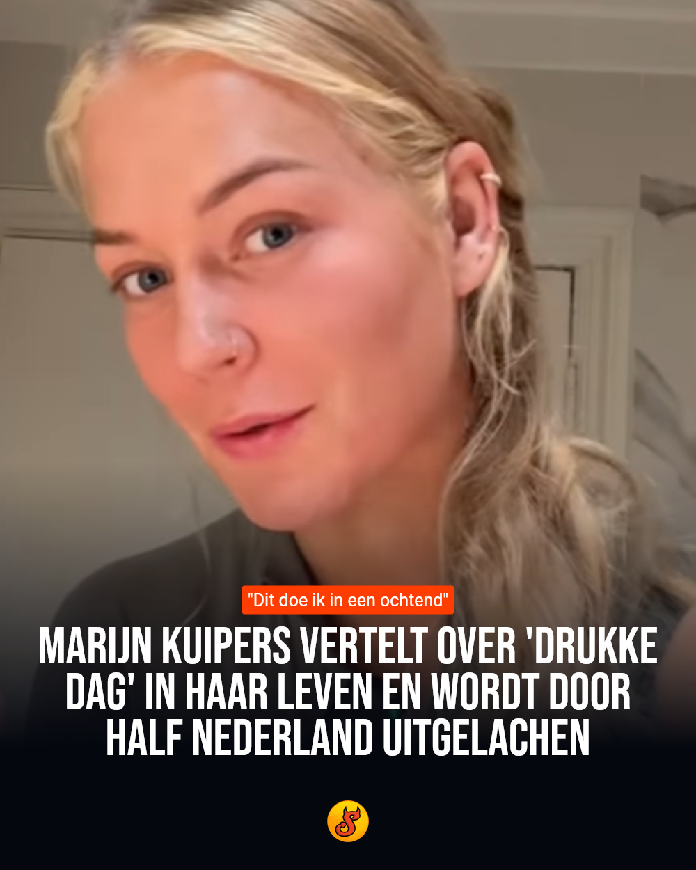 Marijn Kuipers vertelt over 'drukke dag' in haar leven en wordt door half Nederland uitgelachen