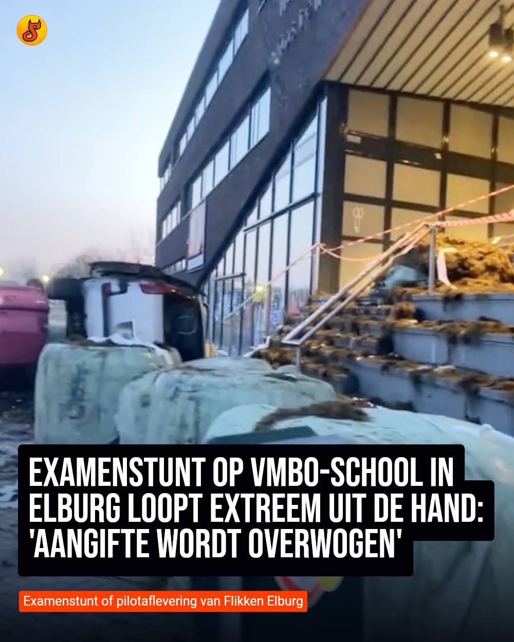 Examenstunt op vmbo-school in Elburg loopt extreem uit de hand: 'Aangifte wordt overwogen'