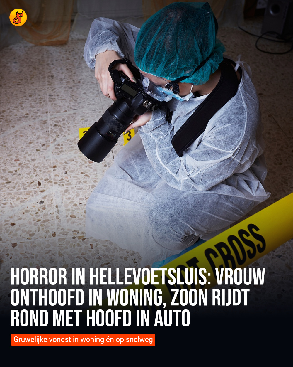 Horror in Hellevoetsluis: vrouw onthoofd in woning, zoon rijdt rond met hoofd in auto