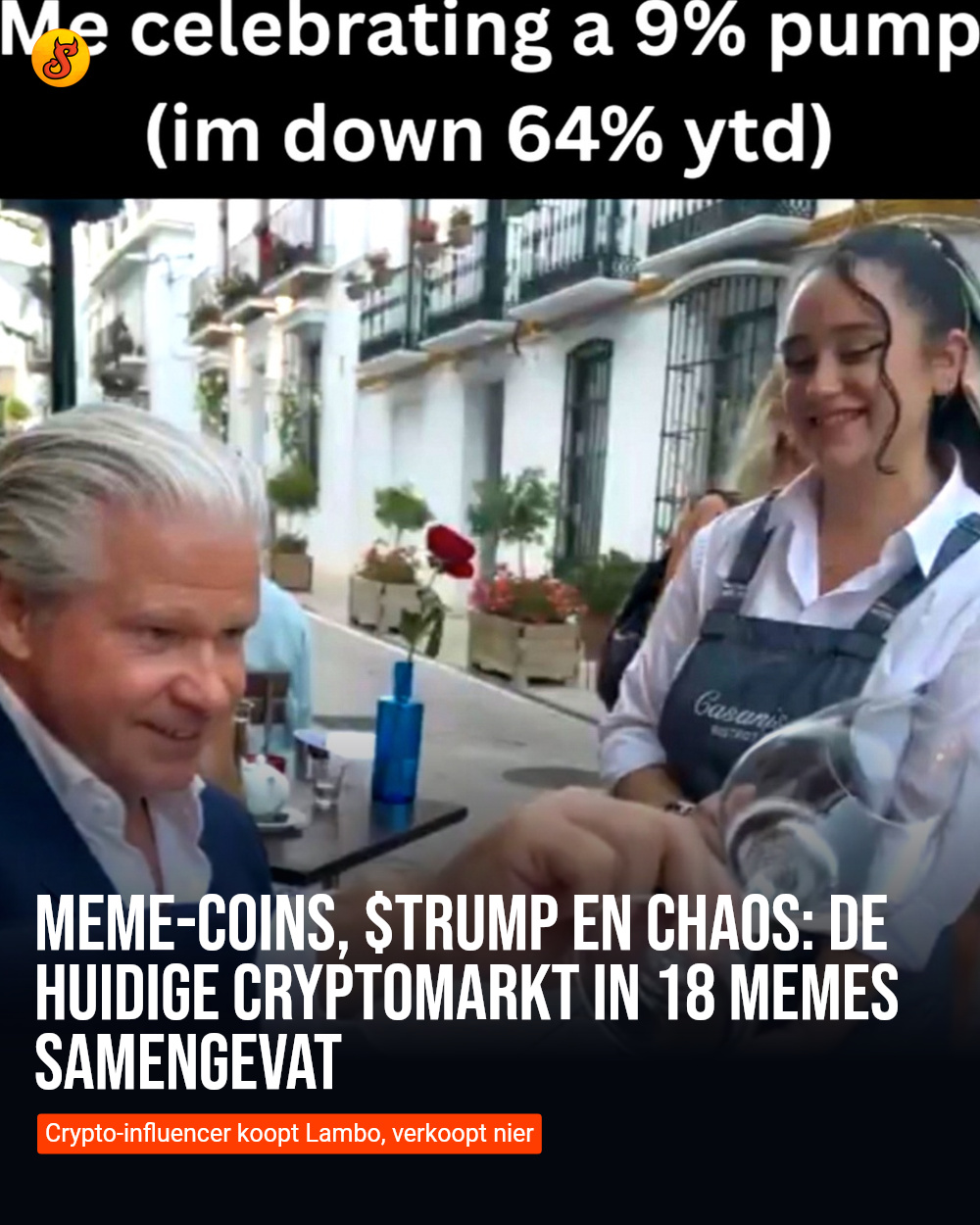 Meme-coins, $TRUMP en chaos: De huidige cryptomarkt in 18 memes samengevat