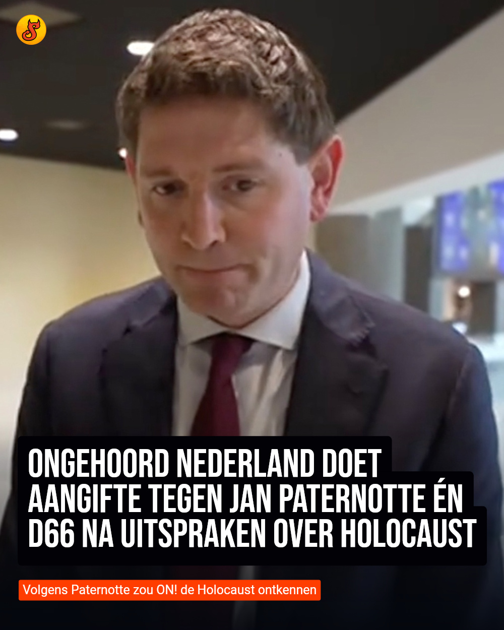 Ongehoord Nederland doet aangifte tegen Jan Paternotte én D66 na uitspraken over Holocaust