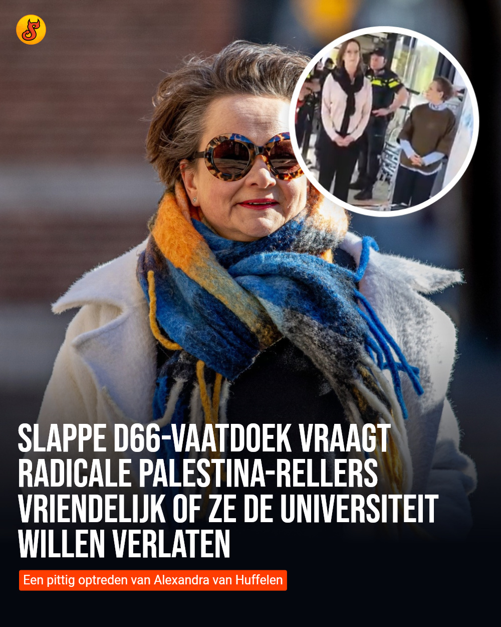 Slappe D66-vaatdoek vraagt radicale Palestina-rellers vriendelijk of ze de universiteit willen verlaten