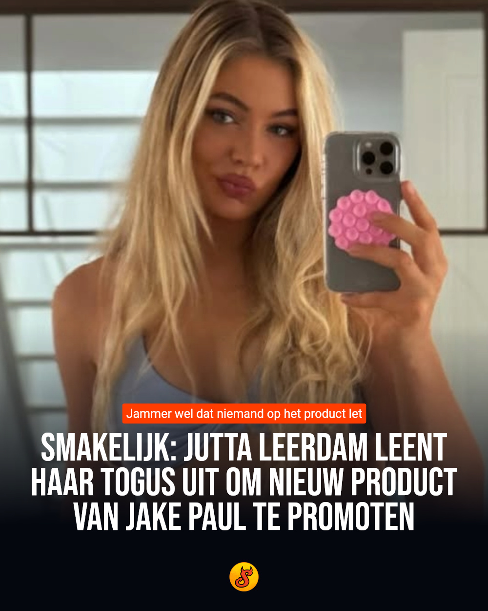 Smakelijk: Jutta Leerdam leent haar togus uit om nieuw product van Jake Paul te promoten
