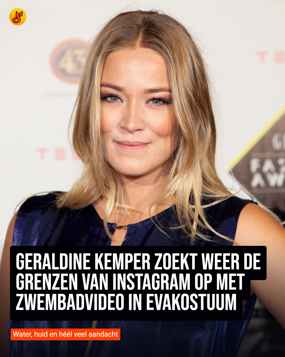 Geraldine Kemper zoekt weer de grenzen van Instagram op met zwembadvideo in evakostuum