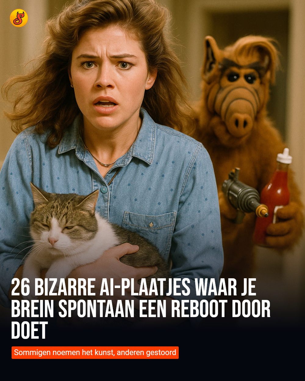 26 bizarre AI-plaatjes waar je brein spontaan een reboot door doet
