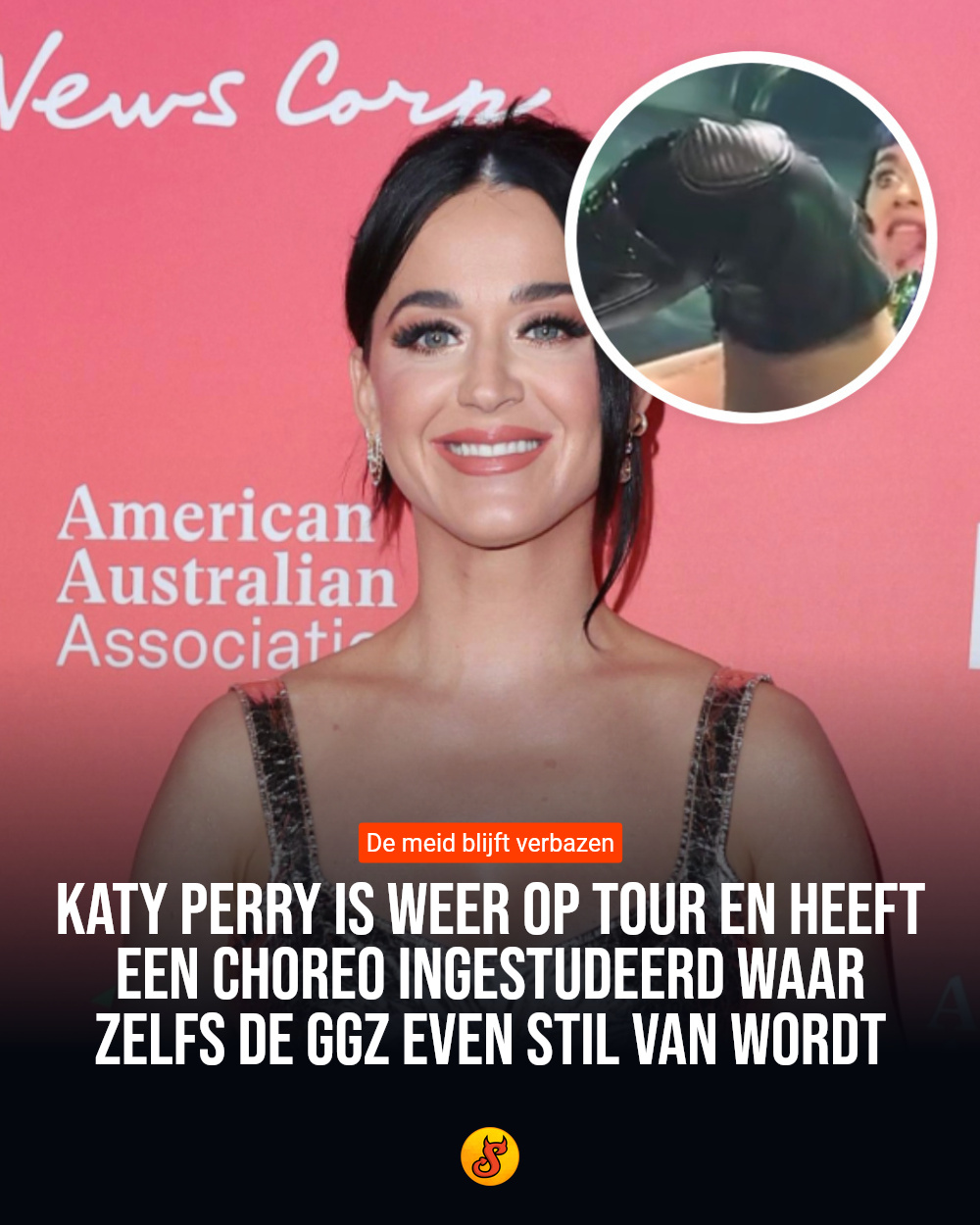 Katy Perry is weer op tour en heeft een choreo ingestudeerd waar zelfs de GGZ even stil van wordt