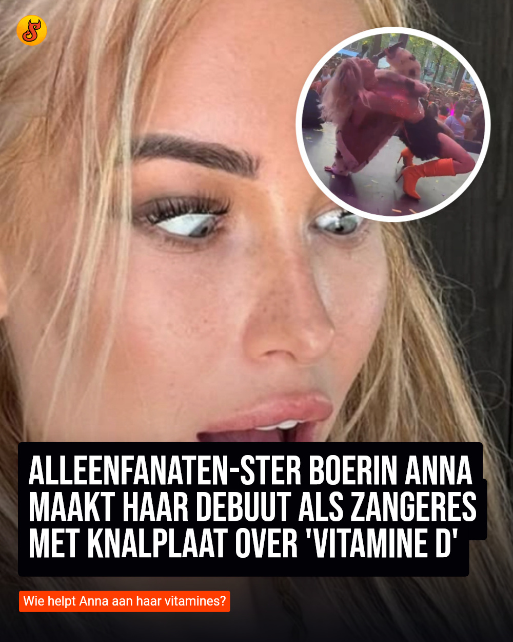 AlleenFanaten-ster Boerin Anna maakt haar debuut als zangeres met knalplaat over 'vitamine D'