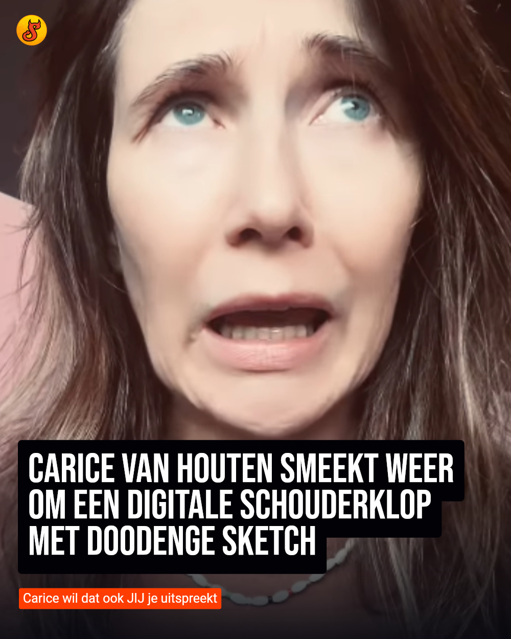 Carice van Houten smeekt weer om een digitale schouderklop met doodenge sketch