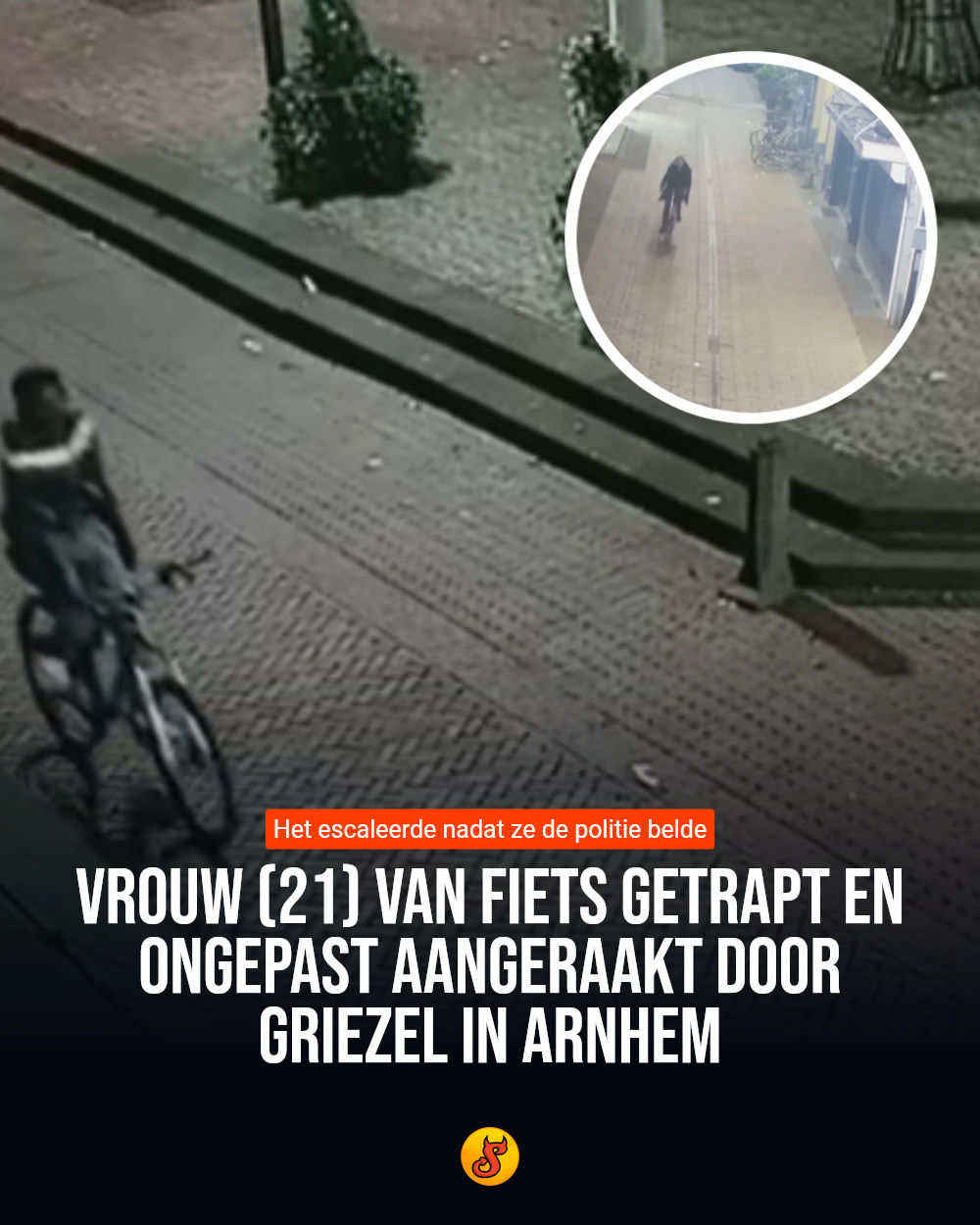 Vrouw (21) van fiets getrapt en ongepast aangeraakt door griezel in Arnhem