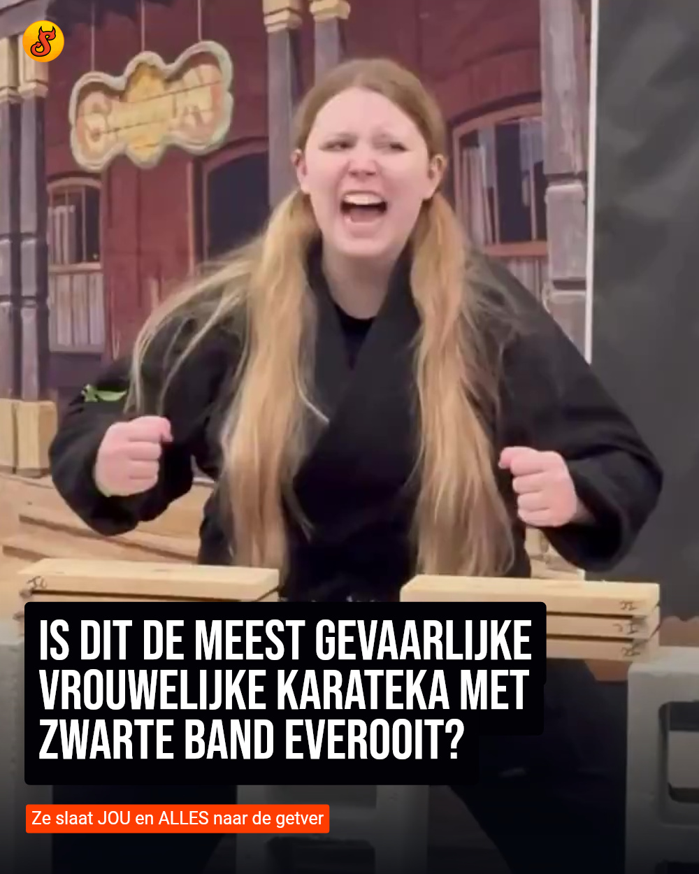 Is dit de meest gevaarlijke vrouwelijke karateka met zwarte band everooit?
