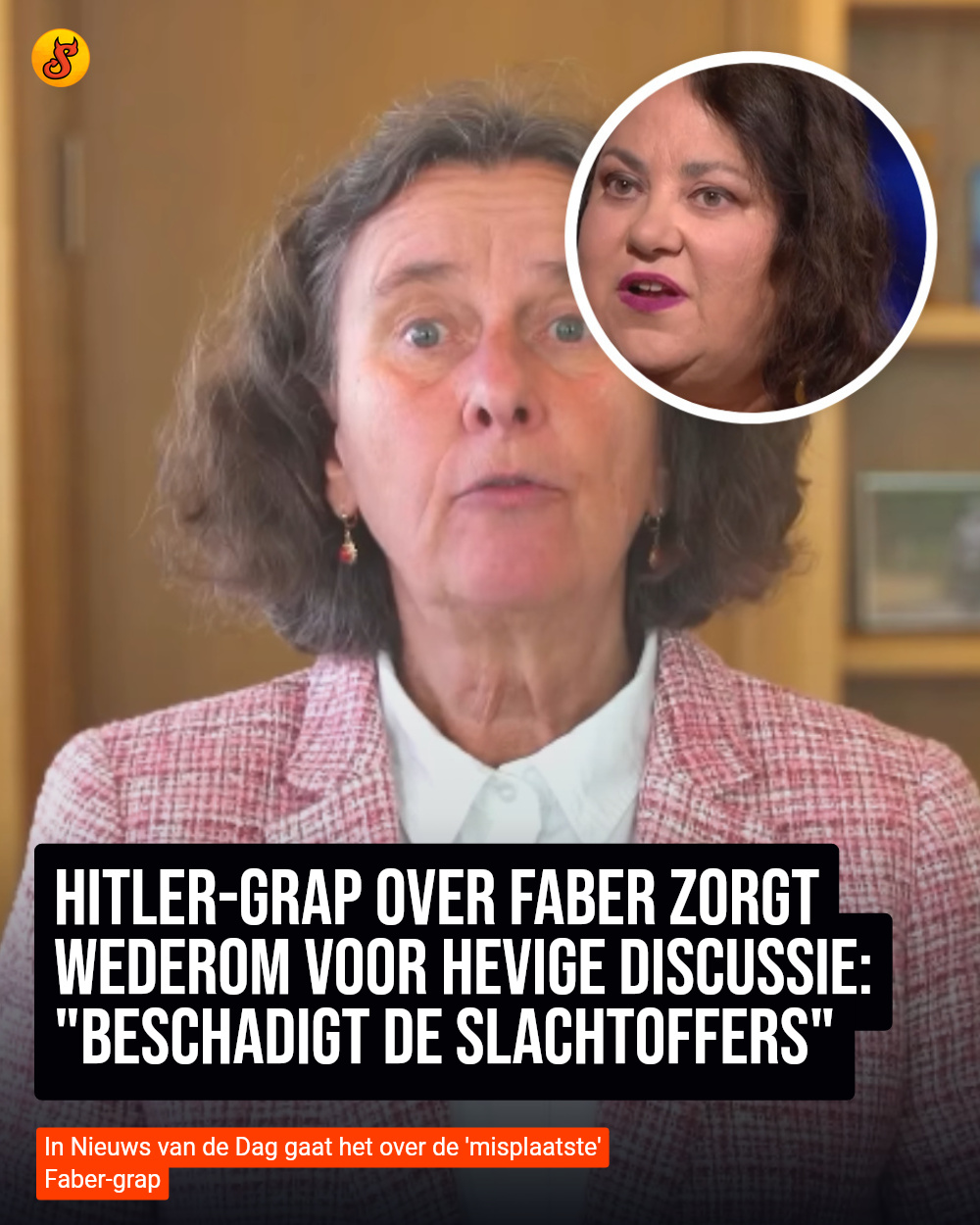 Hitler-grap over Faber zorgt wederom voor hevige discussie: "Beschadigt de slachtoffers"