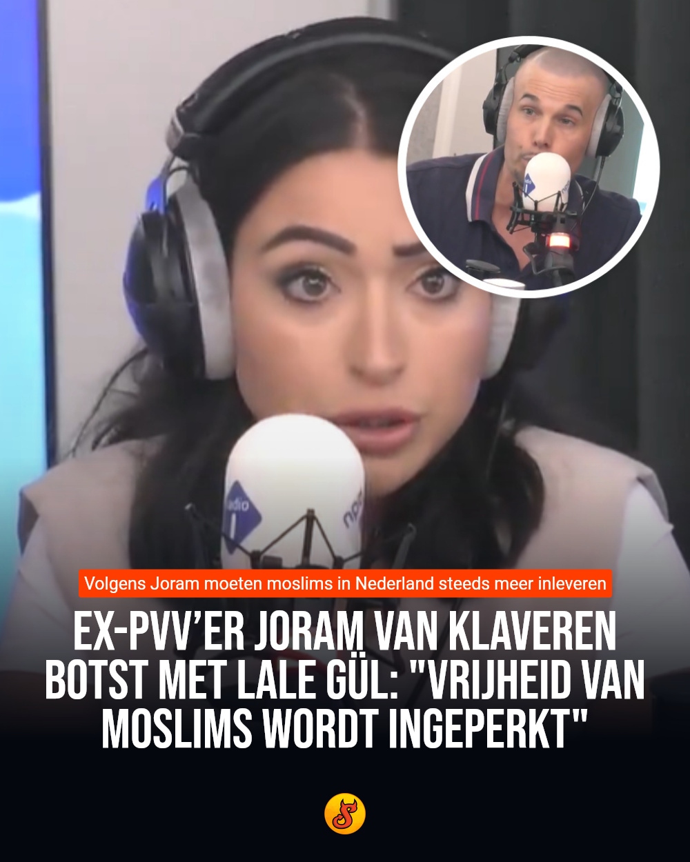 Ex-PVV’er Joram van Klaveren botst met Lale Gül: "Vrijheid van moslims wordt ingeperkt"