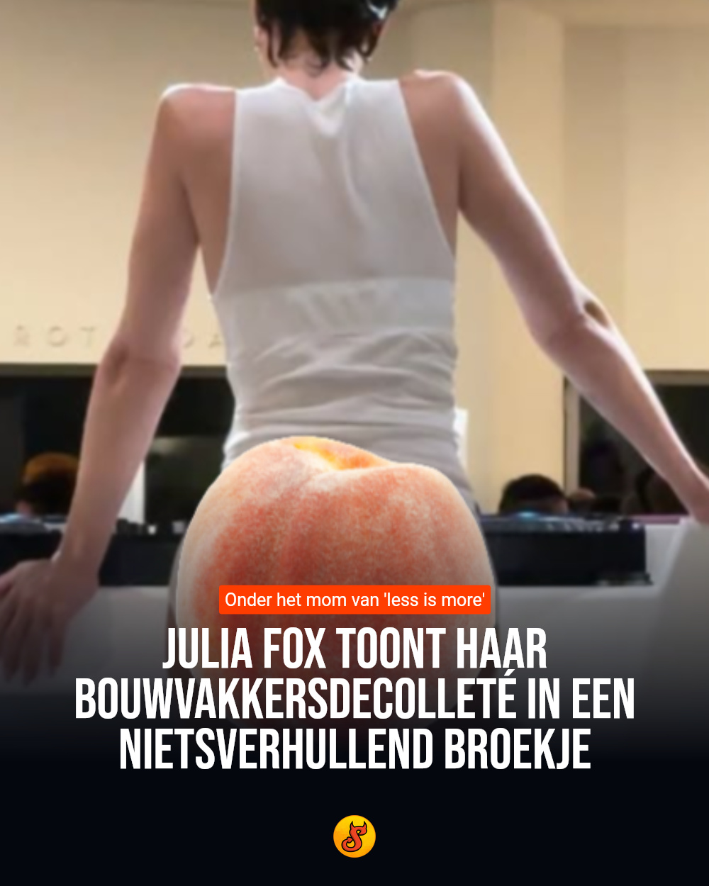 Julia Fox toont haar bouwvakkersdecolleté in een nietsverhullend broekje
