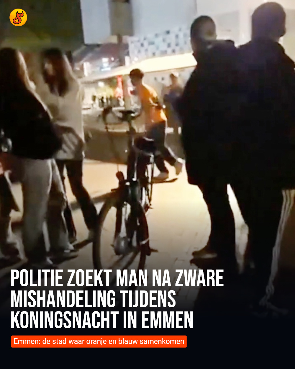 Politie zoekt man na zware mishandeling tijdens Koningsnacht in Emmen