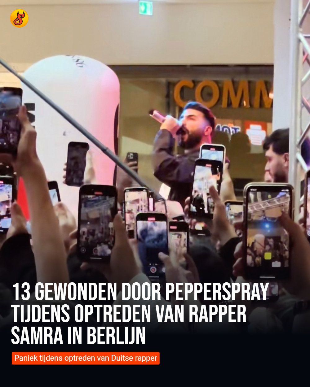 13 gewonden door pepperspray tijdens optreden van rapper Samra in Berlijn