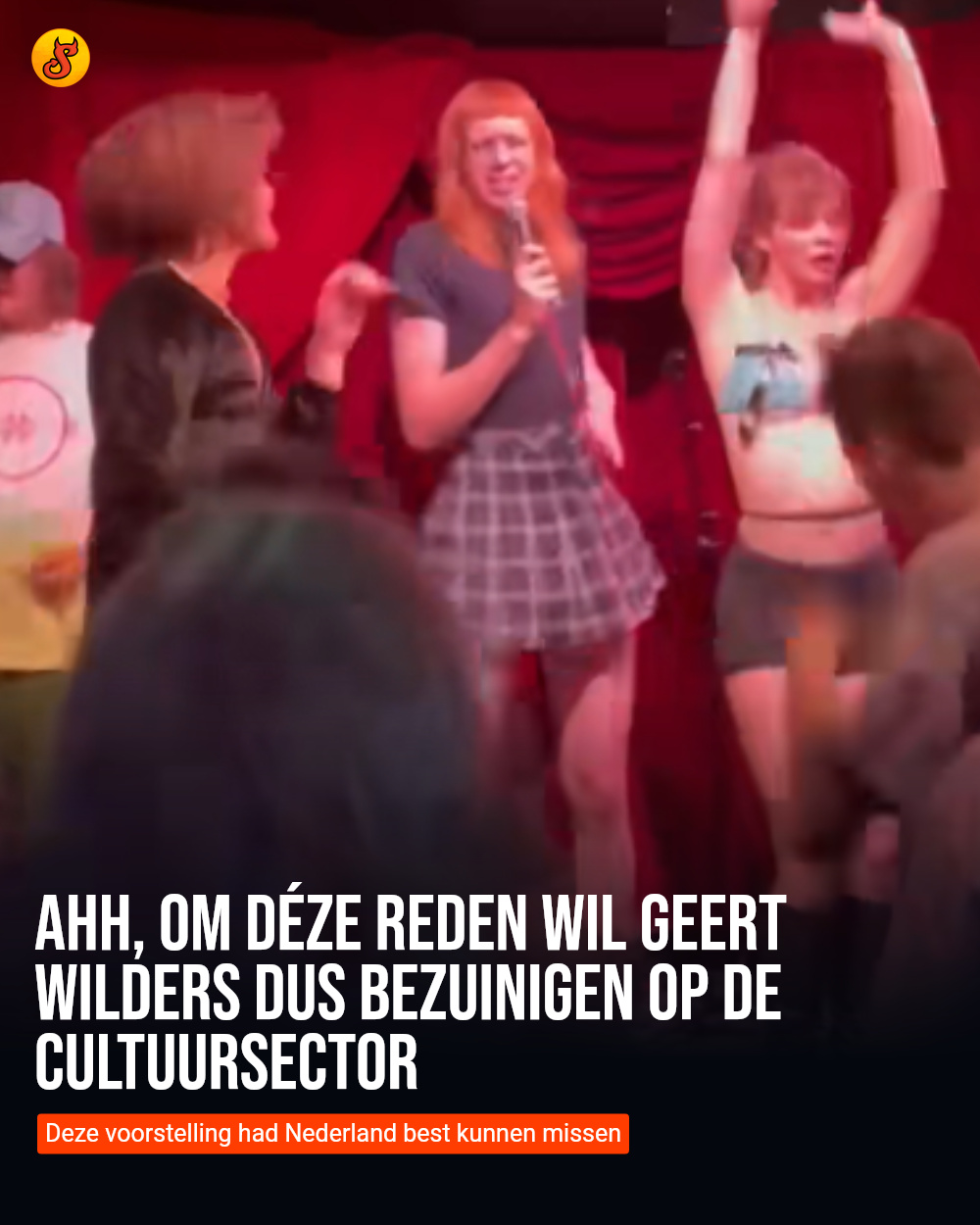 Ahh, om déze reden wil Geert Wilders dus bezuinigen op de cultuursector