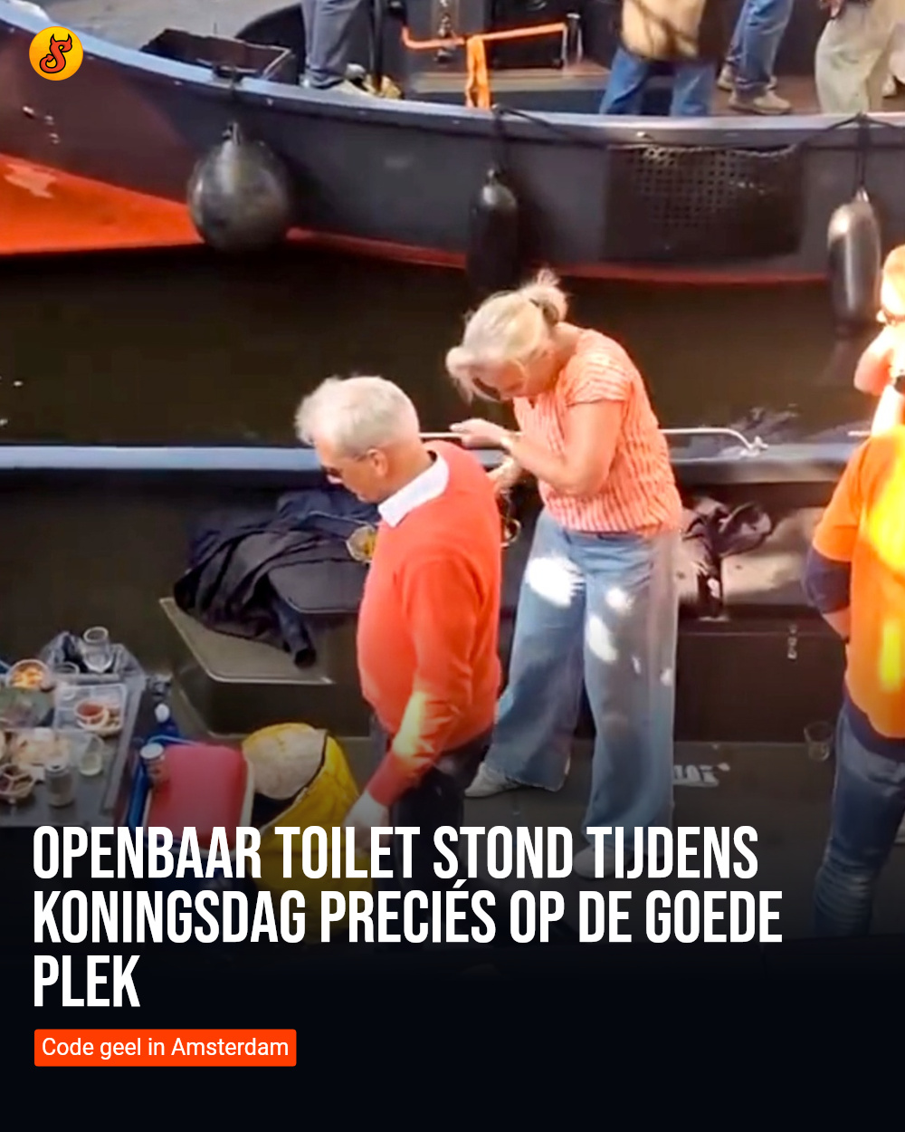 Openbaar toilet stond tijdens Koningsdag preciés op de goede plek
