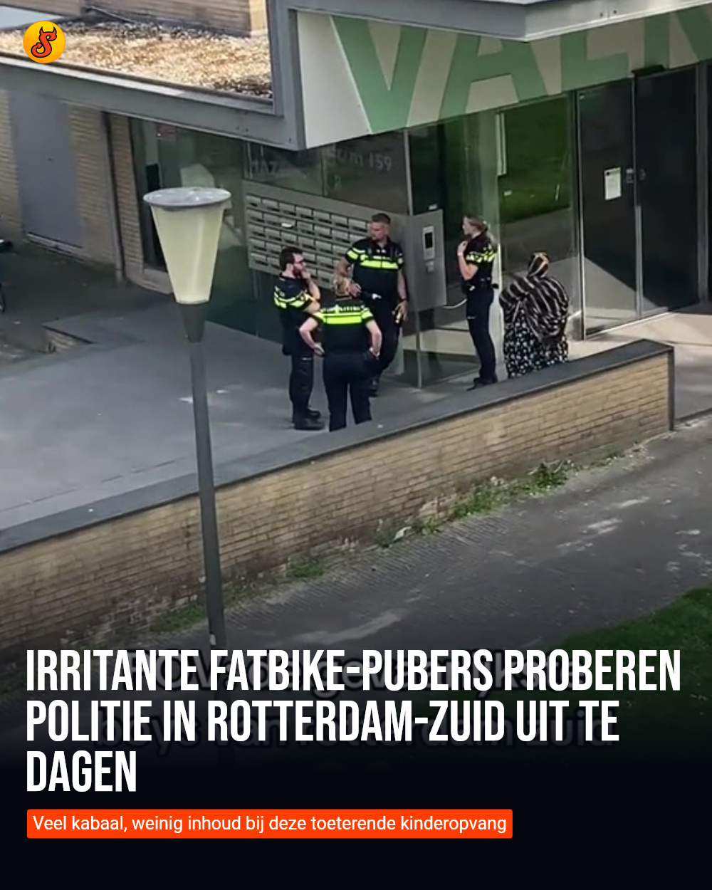 Irritante fatbike-pubers proberen politie in Rotterdam-Zuid uit te dagen