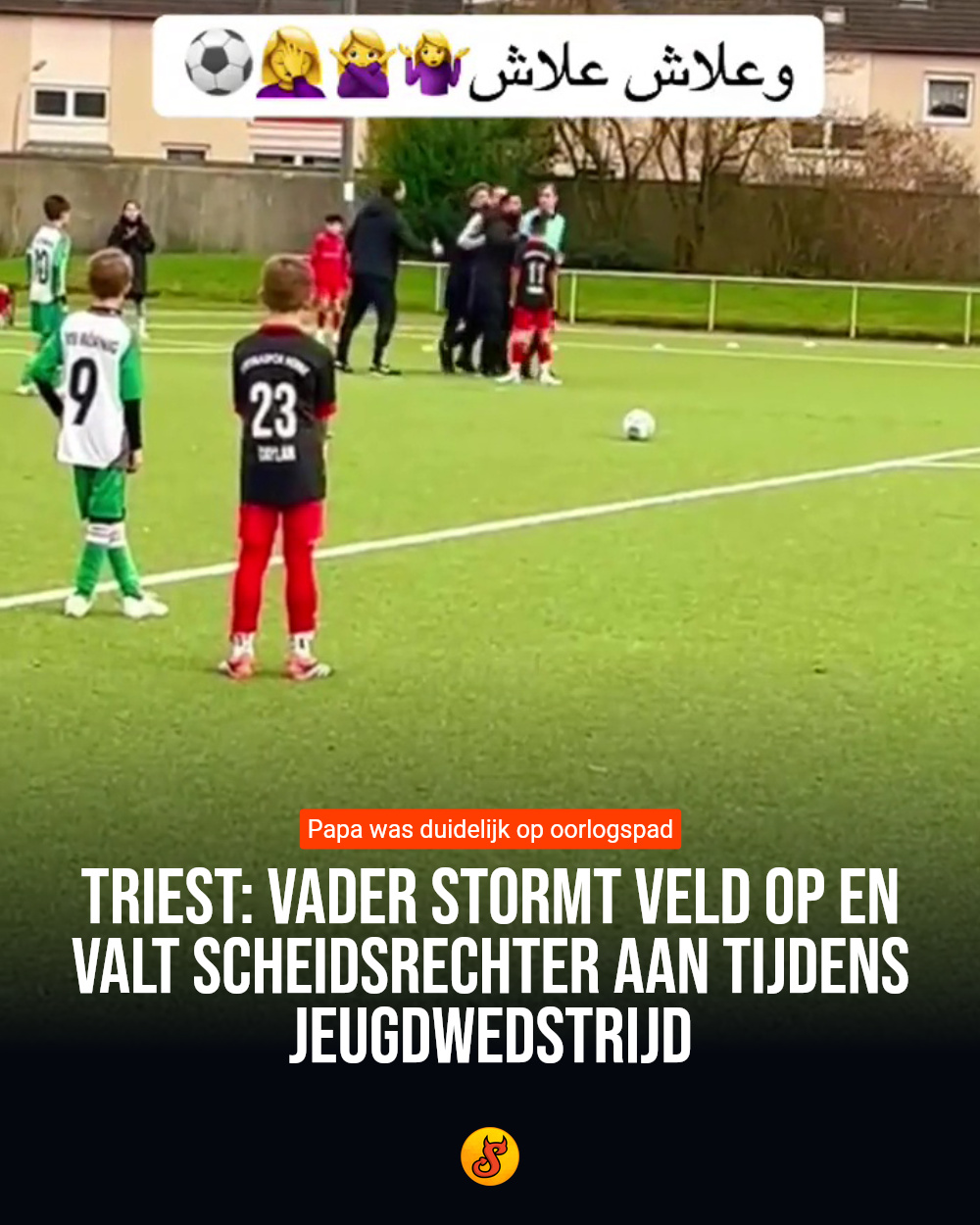 Triest: Vader stormt veld op en valt scheidsrechter aan tijdens jeugdwedstrijd
